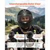 VEVOR Full Face Motorcycle Helmets, Adult Motocross Dirt Bike Helmet with Clear Visor, Lightweight Comfortable Motorcycle Street Bike Helmet for Men and Women - DOT Approved (L Size)