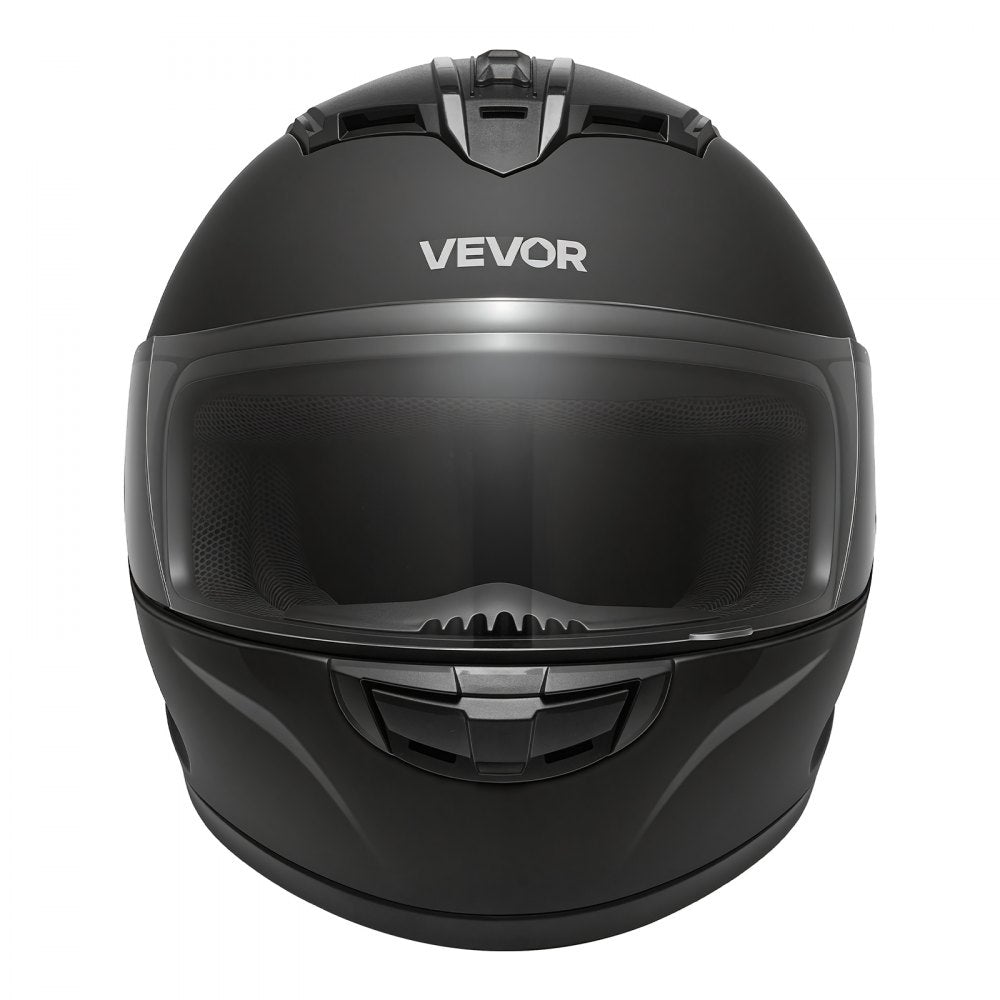 VEVOR Full Face Motorcycle Helmets, Adult Motocross Dirt Bike Helmet with Clear Visor, Lightweight Comfortable Motorcycle Street Bike Helmet for Men and Women - DOT Approved (L Size)