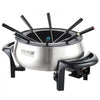 VEVOR Electric Fondue Pot Set for Cheese & Chocolate, 3 Quart Chocolate Melting Warmer, Stainless Steel Fondue Maker with Temperature Control and 8 Forks, for Hors d'Oeuvres, Entrees, and Desserts