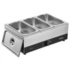 VEVOR Chocolate Melting Machine, 3 Tanks 27 Lbs Choc Commercial Melter, 1200W High Power, Water Bath Heating System, Stainless Steel Body, 86℉- 185℉ Temp Range, Chocolate Warmer for Cheese Milk