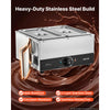 VEVOR Chocolate Melting Machine, 2 Tanks 17.6 Lbs Choc Commercial Melter, 1200W High Power, Water Bath Heating System, Stainless Steel Body, 86℉- 185℉ Temp Range, Chocolate Warmer for Cheese Milk