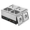 VEVOR Chocolate Melting Machine, 4 Tanks 17.6 Lbs Choc Commercial Melter, 1200W High Power, Water Bath Heating System, Stainless Steel Body, 86℉- 185℉ Temp Range, Chocolate Warmer for Cheese Milk