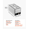 VEVOR Chocolate Melting Machine, 3 Cook Modes, 2 Tanks 9 Lbs Choc Melter, 86℉ - 230℉, 3 Cook Modes, 800W Power, Water Bath Heat System, 1/6 x 2 Pans, Stainless Steel, Cheese Warmer, Commercial & Home