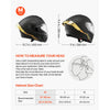 VEVOR Full Face Motorcycle Helmets, Dual-Visor Motorcycle Street Bike Helmet, Lightweight Comfortable Motocross Dirt Bike Helmet for Adults Men and Women - DOT & ECE Approved (M Size)