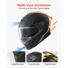 VEVOR Full Face Motorcycle Helmets, Dual-Visor Motorcycle Street Bike Helmet, Lightweight Comfortable Motocross Dirt Bike Helmet for Adults Men and Women - DOT & ECE Approved (M Size)
