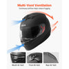 VEVOR Full Face Motorcycle Helmets, Adult Motocross Dirt Bike Helmet with Clear Visor, Lightweight Comfortable Motorcycle Street Bike Helmet for Men and Women - DOT Approved (M Size)