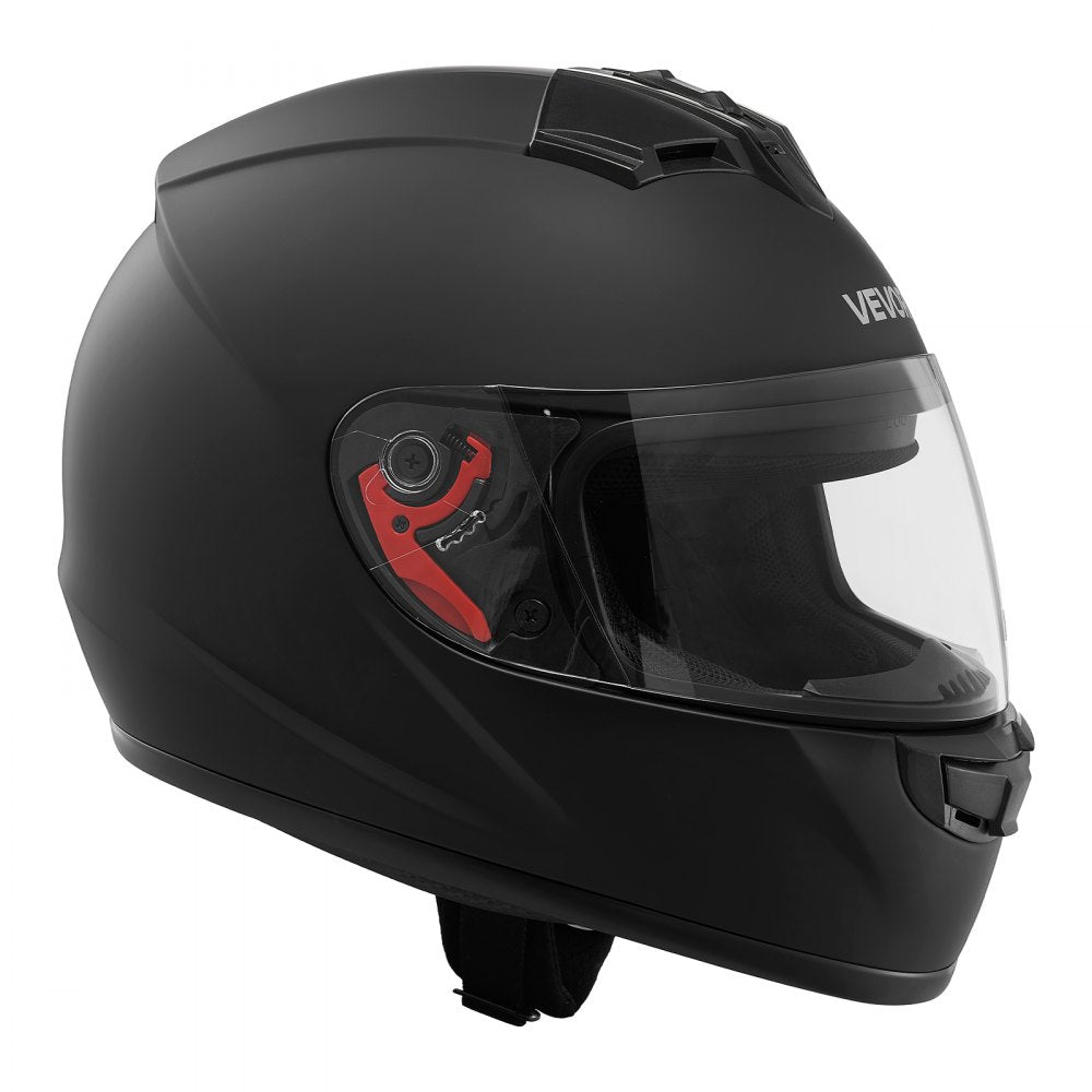 VEVOR Full Face Motorcycle Helmets, Adult Motocross Dirt Bike Helmet with Clear Visor, Lightweight Comfortable Motorcycle Street Bike Helmet for Men and Women - DOT Approved (M Size)