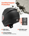 VEVOR Full Face Motorcycle Helmets, Adult Motocross Dirt Bike Helmet with Clear Visor, Lightweight Comfortable Motorcycle Street Bike Helmet for Men and Women - DOT Approved (M Size)