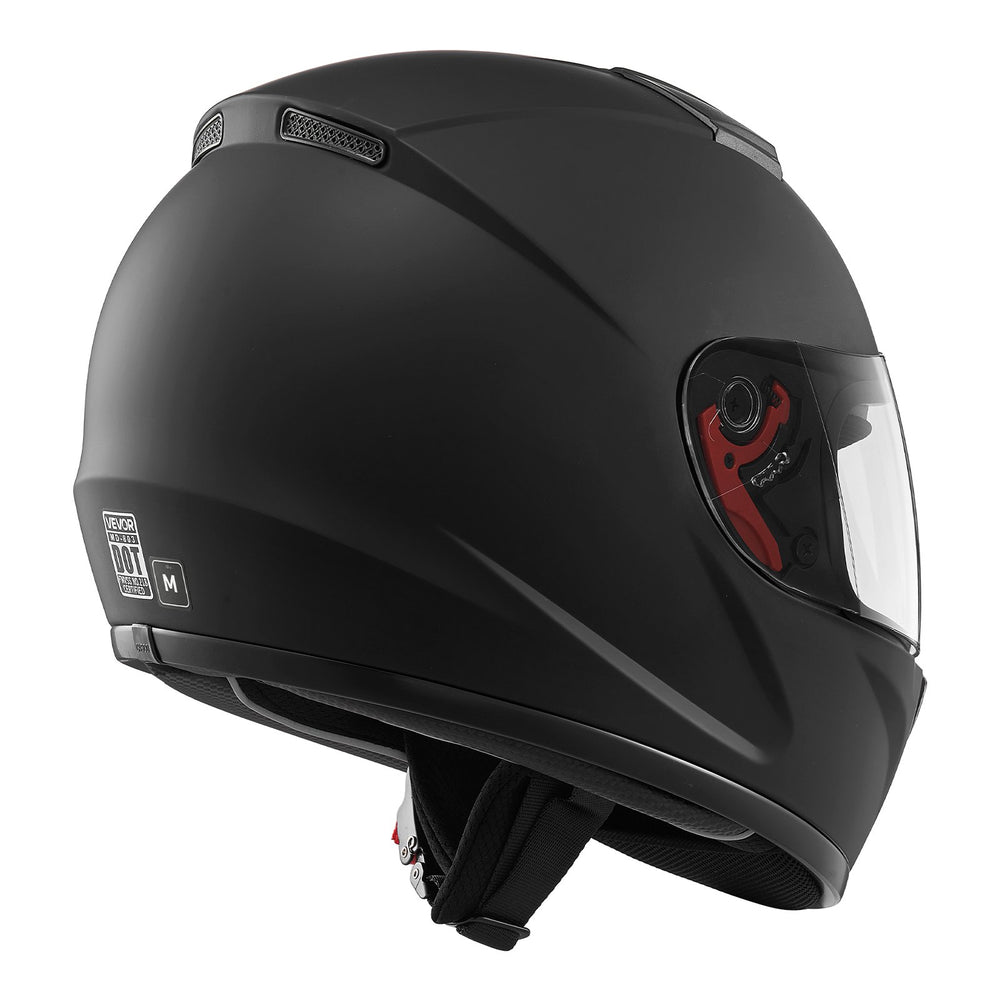 VEVOR Full Face Motorcycle Helmets, Adult Motocross Dirt Bike Helmet with Clear Visor, Lightweight Comfortable Motorcycle Street Bike Helmet for Men and Women - DOT Approved (M Size)