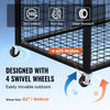 VEVOR Rolling Sports Ball Storage Cart, Basketball Cage with Double Lids, Sport Equipment Holder Organizer for Indoor Outdoor, Steel Storage Rack for Garages, Playgroup, Gym and Schools