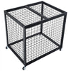 VEVOR Rolling Sports Ball Storage Cart, Basketball Cage with Double Lids, Sport Equipment Holder Organizer for Indoor Outdoor, Steel Storage Rack for Garages, Playgroup, Gym and Schools