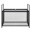 VEVOR Rolling Sports Ball Storage Cart, Lockable Basketball Cage with Double Lids, Sport Equipment Holder Organizer for Indoor Outdoor, Steel Storage Rack for Garages, Playgroup, Gym and Schools