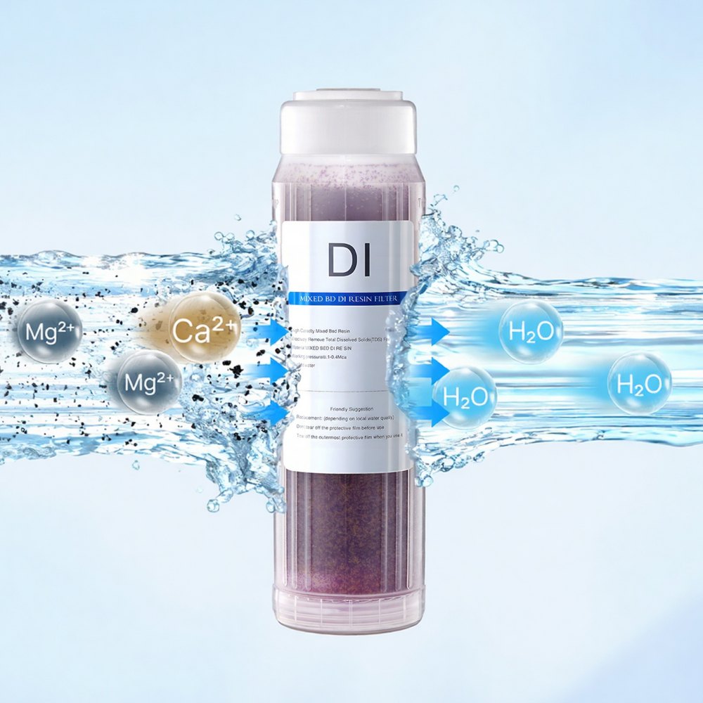 VEVOR Deionized Filter for Spotless Car Wash System, 2 x 0.5L Color Changing DI Resin Filter Replacement - Compatible with PRS-101XC Deionized Water System for Cars RVs Windows