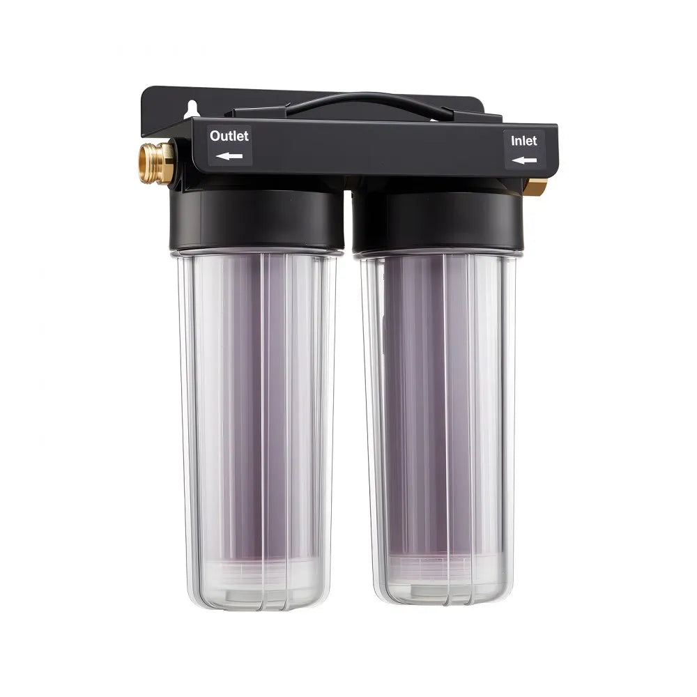 VEVOR Deionized Water System for Car Wash, Spotless Car Wash Water System with 2 x 0.5L Color Changing Resin, Spot-Free Deionized Water Filter for Cars RVs Motorcycles Windows