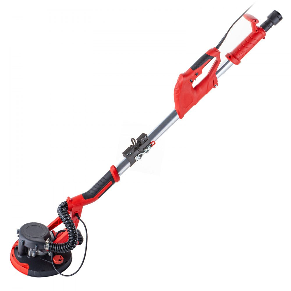 VEVOR Drywall Sander 850W Electric, Electric Sander Variable Speed 800-1750RPM, Drywall Sander Foldable Sheetrock Sander, with Telescope Handle, Vacuum Bag Drywall Sanders 6 Sand Pads