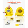 VEVOR Inflatable Blower, 380W&450W, 0.5 & 0.6 HP Bounce House Blower, Pump Commercial Air Blower for Inflatables, Bouncy Castle Electric Air Blower Fan Perfect for Bounce House, Waterslides, Yellow