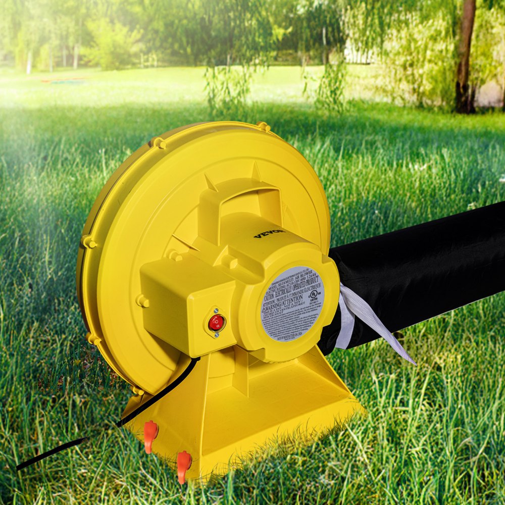 VEVOR Inflatable Blower, 380W&450W, 0.5 & 0.6 HP Bounce House Blower, Pump Commercial Air Blower for Inflatables, Bouncy Castle Electric Air Blower Fan Perfect for Bounce House, Waterslides, Yellow