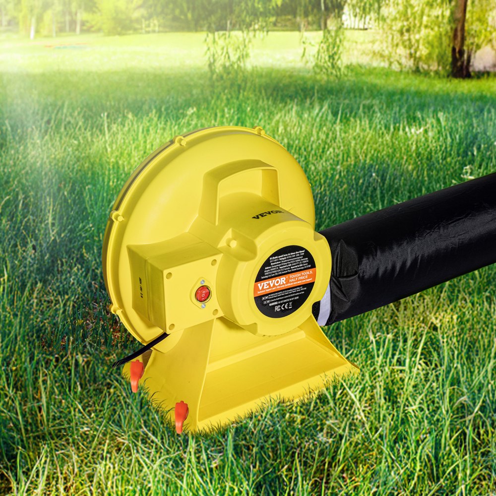 VEVOR Inflatable Blower, 680&750W, 1.0HP Bounce House Blower, Pump Commercial Air Blower for Inflatables, 3400RPM Bouncy Castle Electric Air Blower Fan Perfect for Bounce House, Waterslides, Yellow