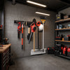 VEVOR Garage Tool Organizer 49.5 Inch 600 lbs Wall Mount Garden Tool Rack, Heavy Duty Garage Hanging Storage Rack Organization with 3 Rails and 12 Adjustable Hooks, for Yard Tools, Shovel, Rake, Shed