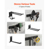 VEVOR Garage Tool Organizer 66 Inch 800 lbs Wall Mount Garden Tool Rack, Heavy Duty Garage Hanging Storage Rack Organization with 4 Rails and 10 Adjustable Hooks, for Yard Tools, Shovel, Rake, Shed