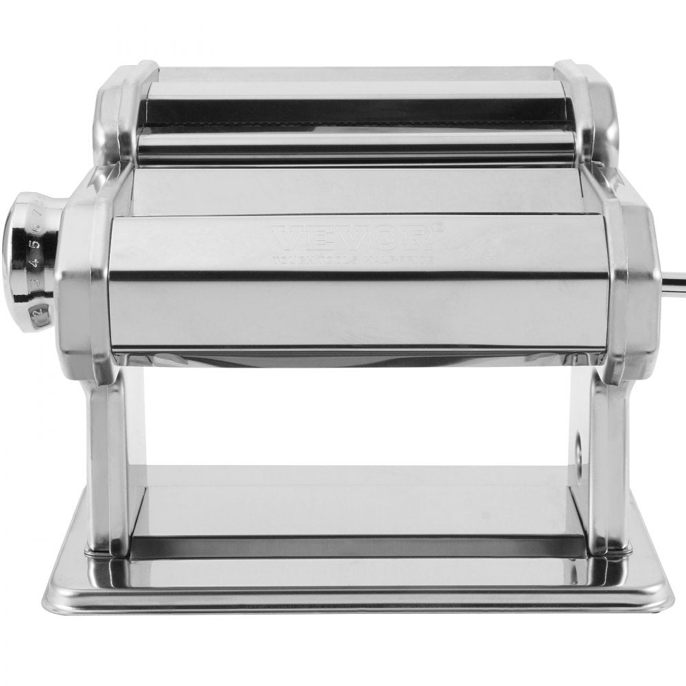 VEVOR Pasta Maker Machine, 9 Adjustable Thickness Settings Noodles Maker, Stainless Steel Noodle Rollers and Cutter, Manual Hand Press, Pasta Making Kitchen Tool Kit, Perfect for Spaghetti Lasagna