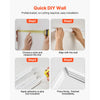 VEVOR Wall Molding 3 Pack, Wainscoting Panels Kit, Lightweight Paintable Polystyrene, Easy to Install Accent Wall Trim for Interior Décor Living Room, Bedroom, Home, White (23x56.3 + 23x23 in)