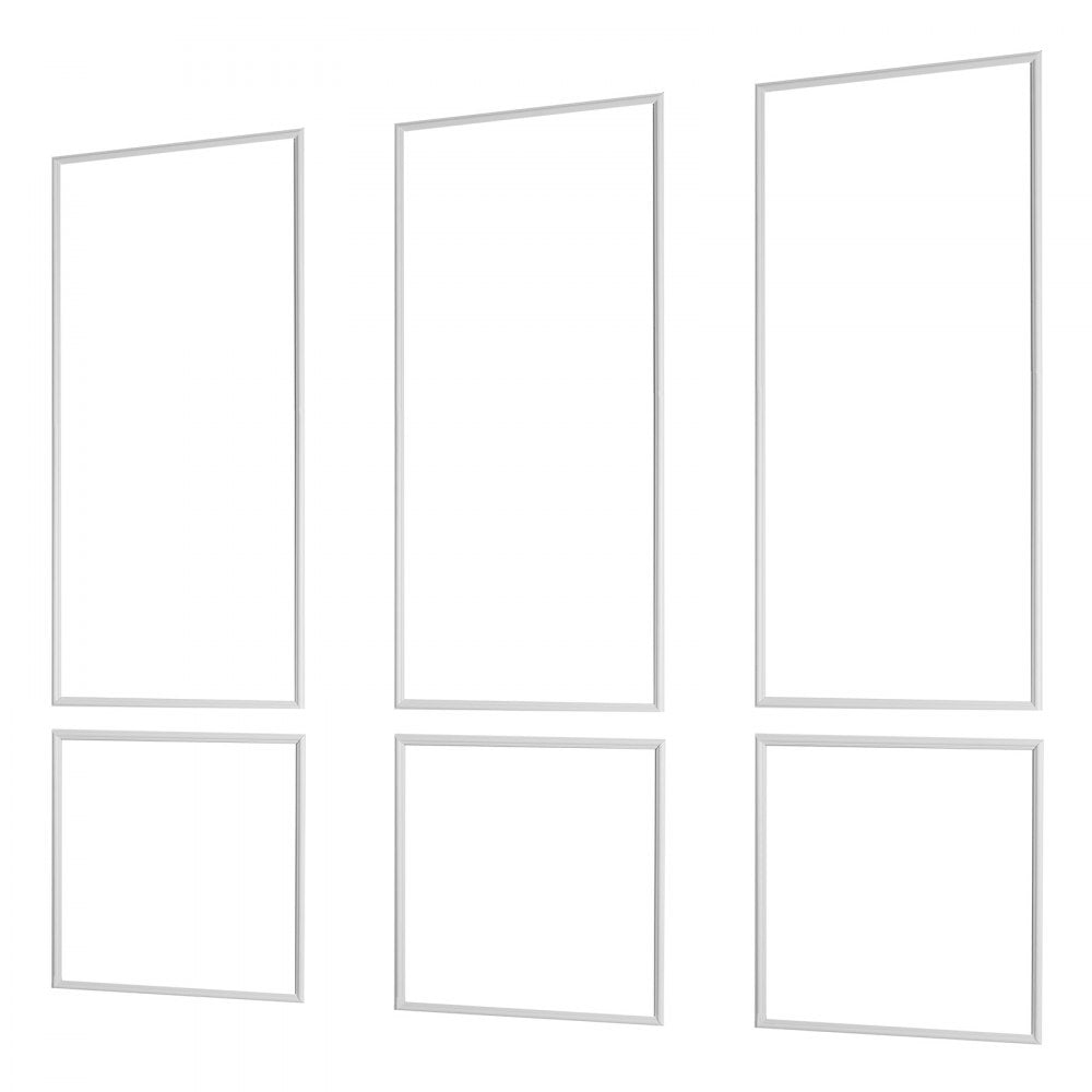 VEVOR Wall Molding 3 Pack, Wainscoting Panels Kit, Lightweight Paintable Polystyrene, Easy to Install, Waterproof Accent Wall Trim for Interior Décor Living Room, Bedroom, White (24x54 + 24x24 in)