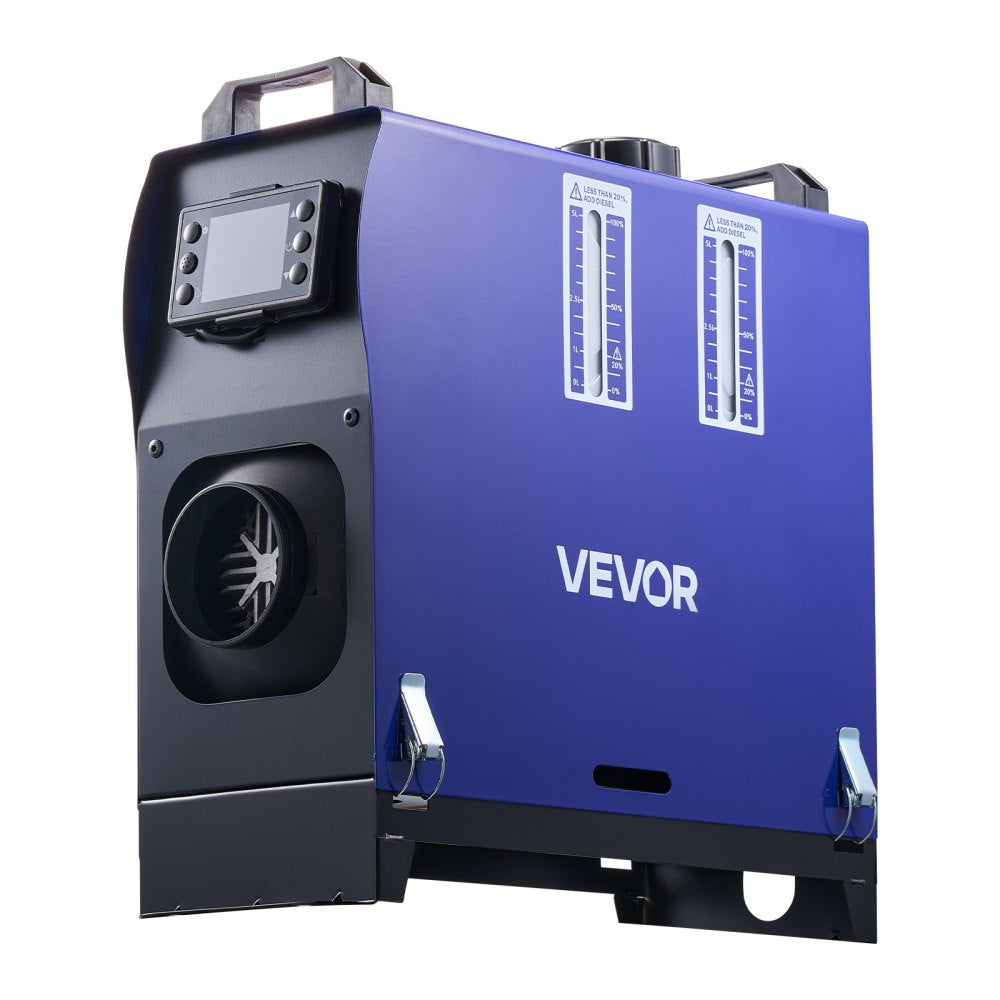 VEVOR Diesel Heater, 8KW, DC 12V/24V, All in One Portable Diesel Air Heater with Remote Control and LCD Screen, Fast Heating Low Noise, 1.3 Gal Fuel Tank for Vehicles, Vans, RVs, Campers, and Trucks