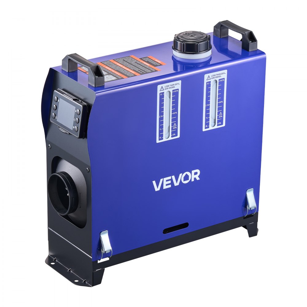 VEVOR Diesel Heater, 8KW, DC 12V/24V, All in One Portable Diesel Air Heater with Remote Control and LCD Screen, Fast Heating Low Noise, 1.3 Gal Fuel Tank for Vehicles, Vans, RVs, Campers, and Trucks