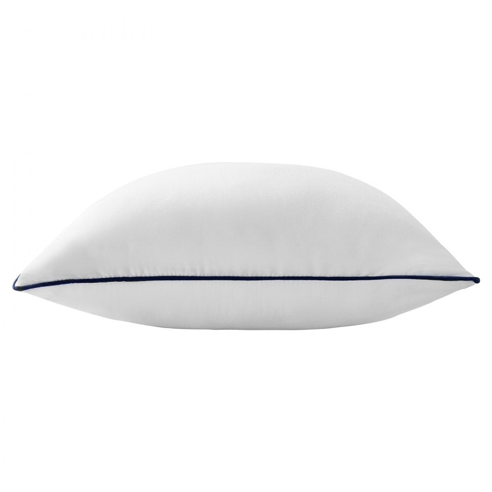 VEVOR 18 x 18 in Throw Pillow Inserts, Set of 2, Firm and Fluffy Decorative Down Alternative Pillows with Polyester Fiber, Square White Cushion with Zipper, for Indoor Bed Couch Sofa and Living Room