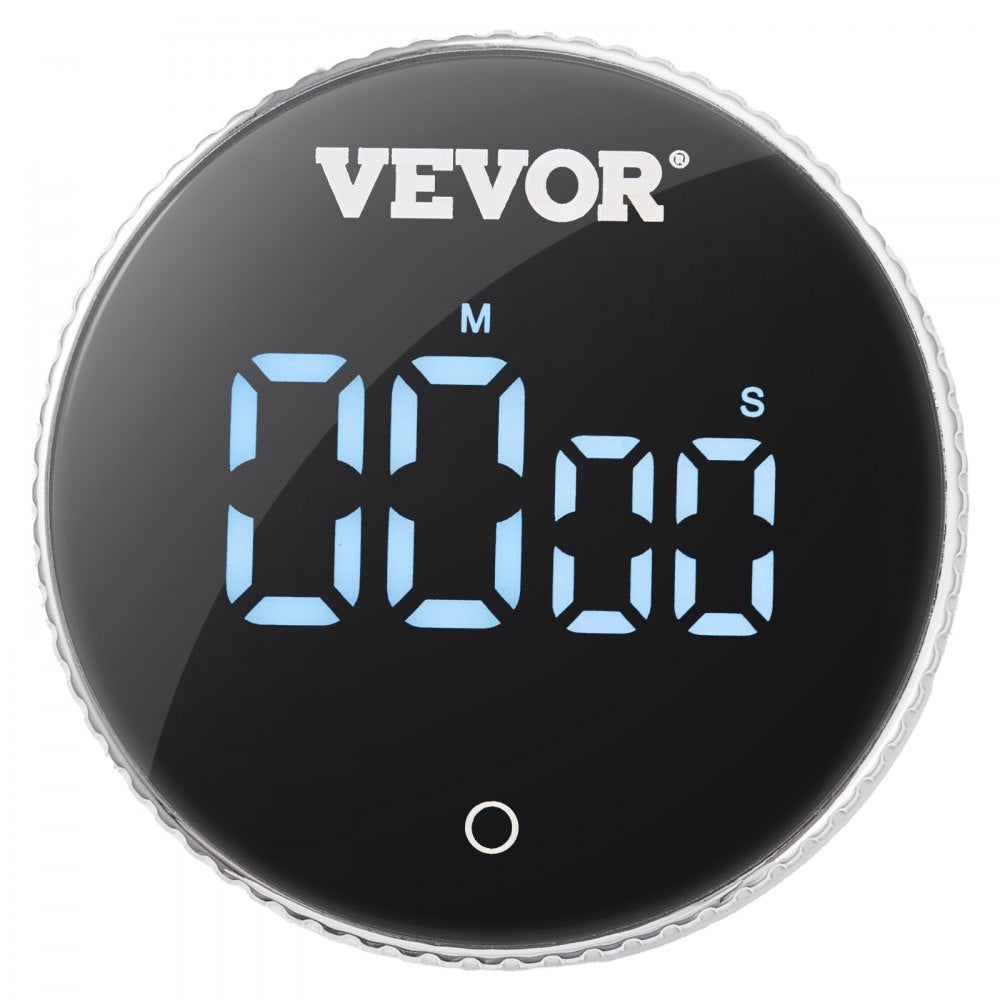VEVOR Digital Kitchen Timer, Magnetic Countdown Countup Timer with 3-inch Large LED Display, 3 Volume Levels & 2 Lighting Modes, Digital Visual Timer Ideal for Cooking Classroom Studying Fitness