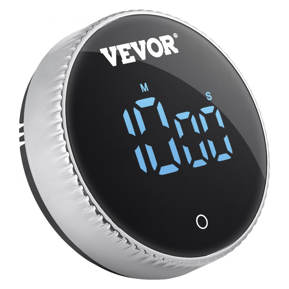 VEVOR Digital Kitchen Timer, Magnetic Countdown Countup Timer with 3-inch Large LED Display, 3 Volume Levels & 2 Lighting Modes, Digital Visual Timer Ideal for Cooking Classroom Studying Fitness