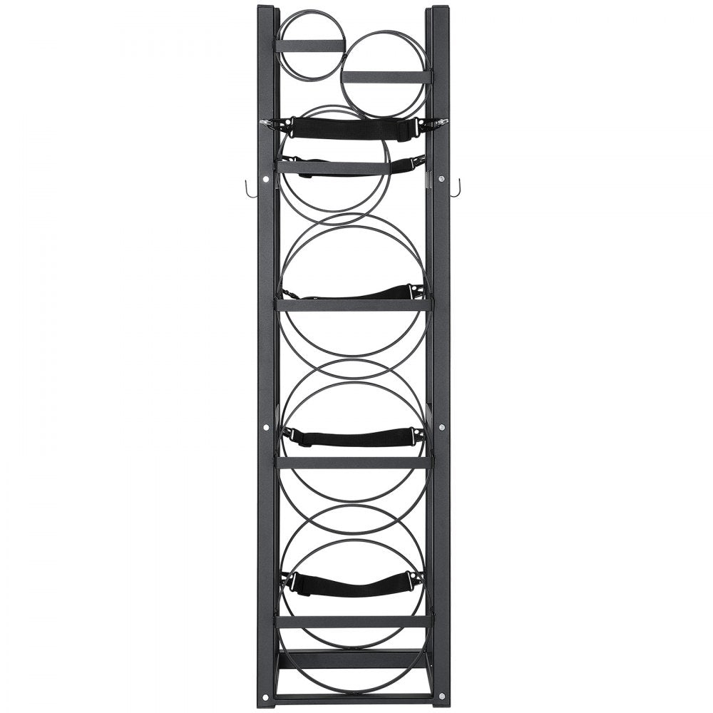 VEVOR Refrigerant Tank Rack, with 3 x 30lbs and Other 3 Small Bottle Tanks, Cylinder Tank Rack 12.79x12.99x47.12 in, Refrigerant Cylinder Rack and Holders for Freon, Gases, Oxygen, Nitrogen