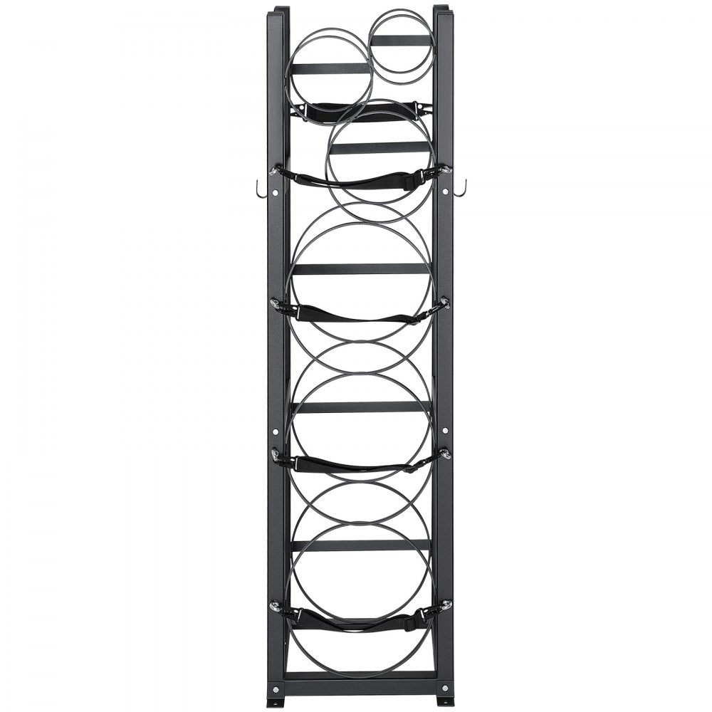 VEVOR Refrigerant Tank Rack, with 3 x 30lbs and Other 3 Small Bottle Tanks, Cylinder Tank Rack 12.79x12.99x47.12 in, Refrigerant Cylinder Rack and Holders for Freon, Gases, Oxygen, Nitrogen