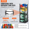 VEVOR Refrigerant Tank Rack, with 2 x 30lbs and Other 3 Small Bottle Tanks, Cylinder Tank Rack 12.79x12.99x47.12 in, Refrigerant Cylinder Rack and Holders for Freon, Gases, Oxygen, Nitrogen