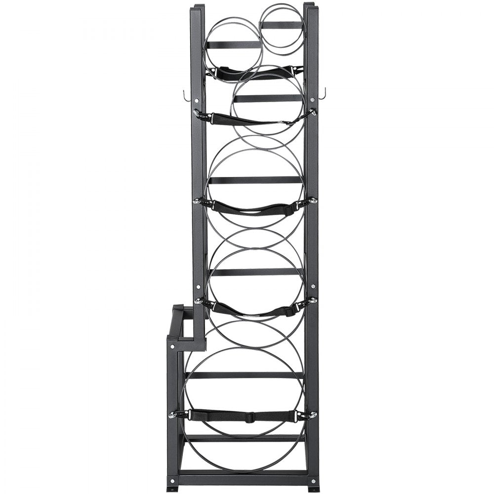 VEVOR Refrigerant Tank Rack, with 1 x 50lb, 2 x 30lb and Other 3 Small Bottle Tanks, Cylinder Tank Rack 15.55x12.99x49.8 in, Refrigerant Cylinder Rack and Holders for Freon, Gases, Oxygen, Nitrogen