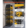 VEVOR Refrigerant Tank Rack, 14.8 x 13 x 52 inches, 4 Tiers for 4 Cylinder, with Top Storage Shelf, Black Powder-Coated Carbon Steel, Cylinder Tank Rack for Cargo Van, Storing Oxygen, and Nitrogen