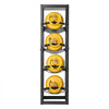 VEVOR Refrigerant Tank Rack, 14.8 x 13 x 52 inches, 4 Tiers for 4 Cylinder, with Top Storage Shelf, Black Powder-Coated Carbon Steel, Cylinder Tank Rack for Cargo Van, Storing Oxygen, and Nitrogen