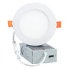 VEVOR 12 Pack 4 Inch LED Recessed Ceiling Light, 5CCT, Ultra-Thin Canless Wafer Downlight with Junction Box, 2700K/3000K/3500K/4000K/5000K Selectable, 800 LM High Brightness 9W 120V, for Home Lighting