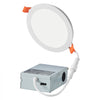 VEVOR 12 Pack 6 Inch LED Recessed Ceiling Light, 5CCT, Canless Wafer Downlight with Junction Box, 2700K/3000K/3500K/4000K/5000K Selectable, 1100 LM High Brightness 12W 120V, for Indoor Home Lighting