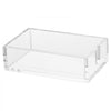 VEVOR Acrylic Napkin Holder, 9.1 x 5.5 x 2.6 inch, Clear Bathroom Guest Towel Storage Tray with U-Shaped Opening, Disposable Paper Towel Holder for Bathroom Kitchen Parties Weddings & Various Events