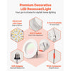 VEVOR 10 Pack LED Recessed Lighting, 4 Inches, Retrofit Can Lights, 750 LM 9W 120V, Selectable 5CCT 2700K/3000K/3500K/4000K/5000K, 10% to 100% Dimmable, Compatible with E26 Base and TP24 Connector