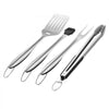 VEVOR Grilling Accessories, 4PCS BBQ Grill Tool Set, Heavy Duty Stainless Steel Barbecue Tools, Kitchen Utensils with Tong, Spatula, Fork, Brush, for Outdoor Grills, Gift for Father Men Husband