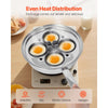 VEVOR Egg Poacher Pan, 4-Cup Poached Egg Maker, Stainless Steel Poaching Pan and Frying Skillet, with 4 Nonsitck Detachable Large Cups, Lid, and Silicone Spatula, Compatible with Induction Stovetop