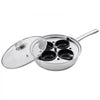 VEVOR Egg Poacher Pan, 4-Cup Poached Egg Maker, Stainless Steel Poaching Pan and Frying Skillet, with 4 Nonsitck Detachable Large Cups, Lid, and Silicone Spatula, Compatible with Induction Stovetop