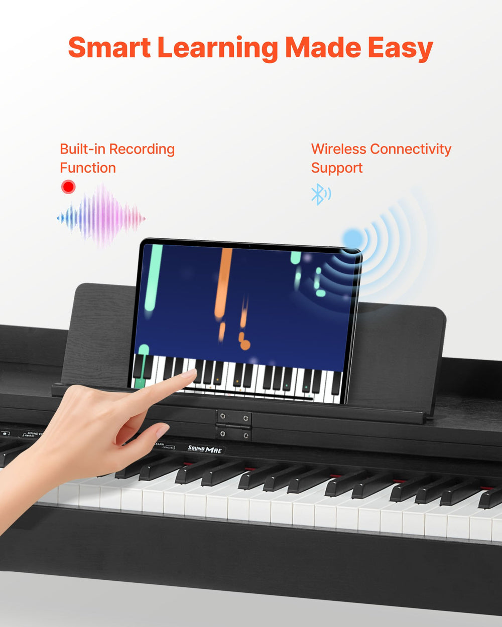 Smart learning made easy - built-in recording function and wireless connectivity support