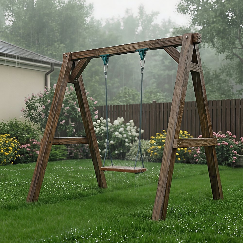 VEVOR Swing Hangers, 4 Pack Heavy Duty Swing Brackets, 5000 lbs Capacity, Screws Bolts Included, Smooth Dual Bearing, Aluminum Alloy Hangers, for Playground Porch Yoga Chair Wooden Indoor Outdoor