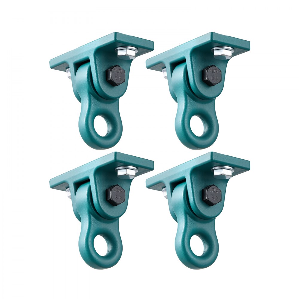 VEVOR Swing Hangers, 4 Pack Heavy Duty Swing Brackets, 5000 lbs Capacity, Screws Bolts Included, Smooth Dual Bearing, Aluminum Alloy Hangers, for Playground Porch Yoga Chair Wooden Indoor Outdoor