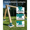 VEVOR Swing Set Brackets, 4 Pack Heavy Duty Swing Set Leveling Hardware, Fits 4 x 4 in Post (Actual 3.6 x 3.6 in), 45°-60° Angle Range, Stainless Steel Anchor Level Kit on Uneven Grass Wooden Ground