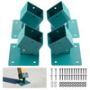 VEVOR Swing Set Brackets, 4 Pack Heavy Duty Swing Set Leveling Hardware, Fits 4 x 4 in Post (Actual 3.6 x 3.6 in), 45°-60° Angle Range, Stainless Steel Anchor Level Kit on Uneven Grass Wooden Ground